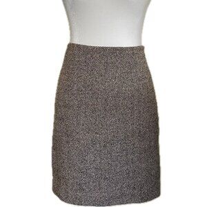 Ann Taylor Factory Store Brown Wool Tweed Skirt Size 12 – High Waist, Lined, NWO